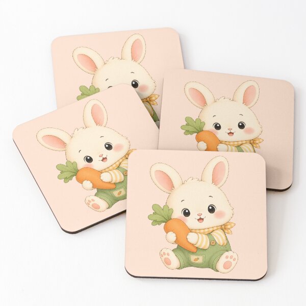 Item preview, Cute Kawaii Bunny Holding Carrot designed and sold by 0606PM.