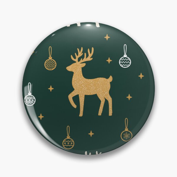 Item preview, Elegant Christmas Reindeer Seamless Pattern | Gold & White Holiday Woodland Design designed and sold by romyca creation_22.