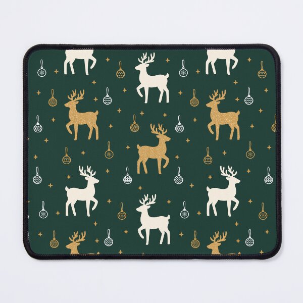 Item preview, Elegant Christmas Reindeer Seamless Pattern | Gold & White Holiday Woodland Design designed and sold by romyca creation_22.