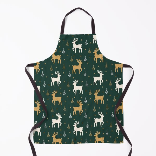 Item preview, Elegant Christmas Reindeer Seamless Pattern | Gold & White Holiday Woodland Design designed and sold by romyca creation_22.