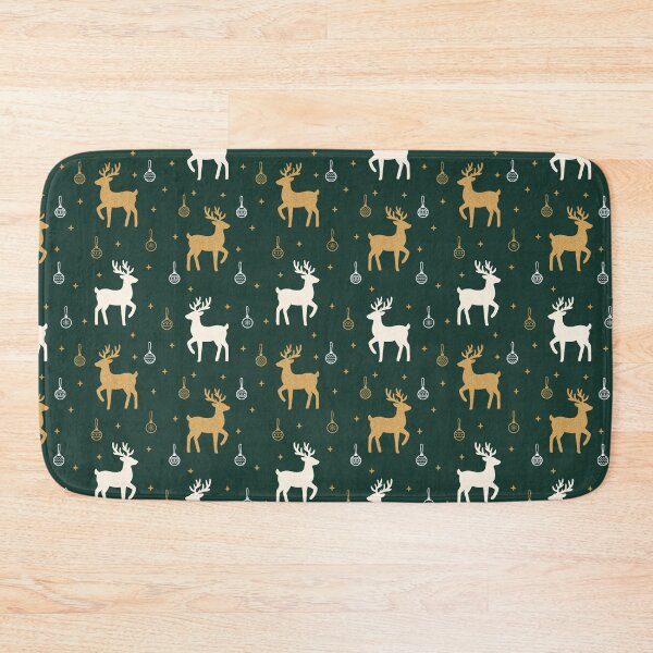 Item preview, Elegant Christmas Reindeer Seamless Pattern | Gold & White Holiday Woodland Design designed and sold by romyca creation_22.