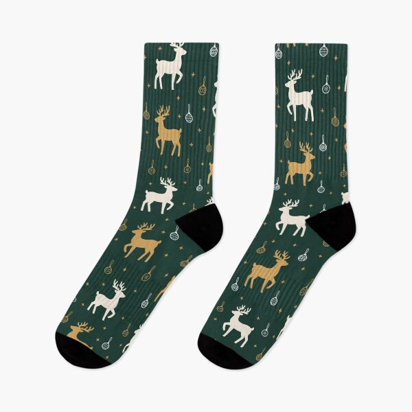 Item preview, Elegant Christmas Reindeer Seamless Pattern | Gold & White Holiday Woodland Design designed and sold by romyca creation_22.