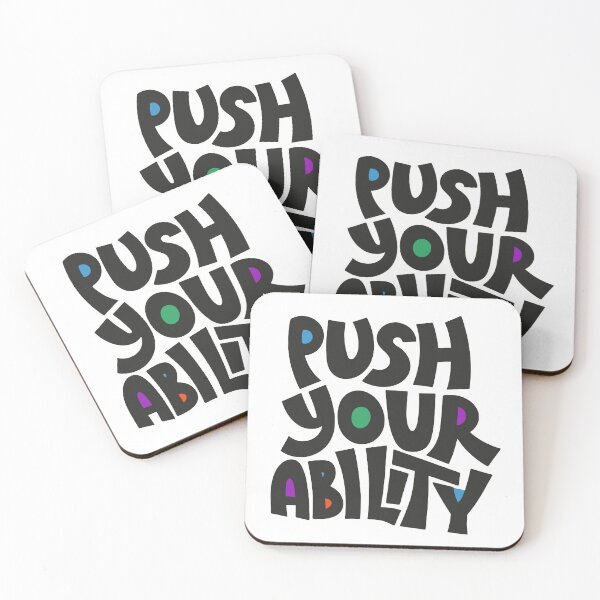 Item preview, Push Your Ability Motivational Hand Lettered Typography Design designed and sold by sukimin.