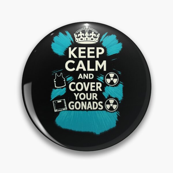 Item preview, Keep Calm And Cover Your Gonads Funny Radiology Lead Shield designed and sold by Timeless Junction.