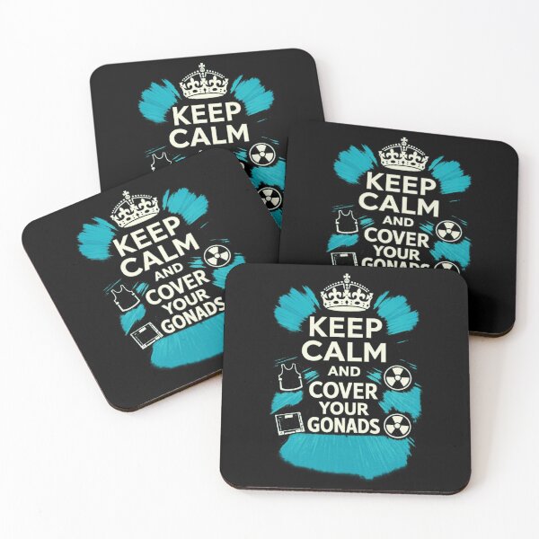 Item preview, Keep Calm And Cover Your Gonads Funny Radiology Lead Shield designed and sold by Timeless Junction.