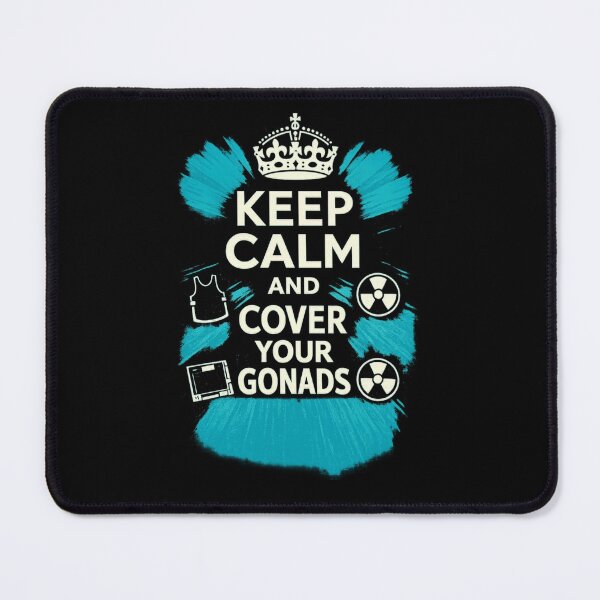 Item preview, Keep Calm And Cover Your Gonads Funny Radiology Lead Shield designed and sold by Timeless Junction.