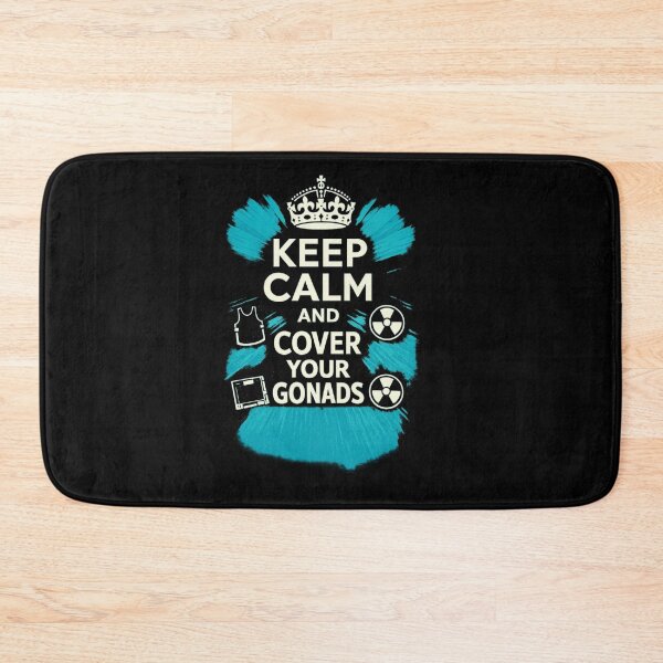 Item preview, Keep Calm And Cover Your Gonads Funny Radiology Lead Shield designed and sold by Timeless Junction.