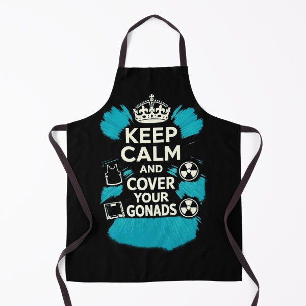 Item preview, Keep Calm And Cover Your Gonads Funny Radiology Lead Shield designed and sold by Timeless Junction.
