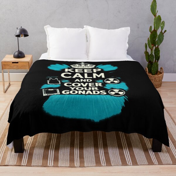 Item preview, Keep Calm And Cover Your Gonads Funny Radiology Lead Shield designed and sold by Timeless Junction.