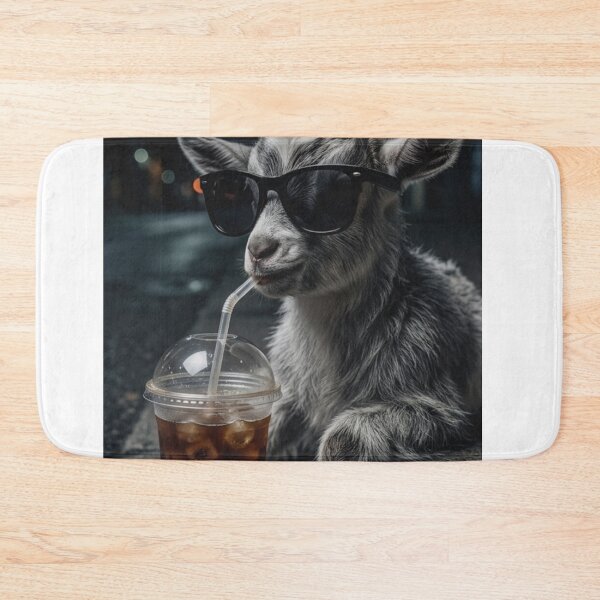 Item preview, Cool Goat Drinking Iced Coffee Funny Farm Animal Street designed and sold by raedattia.