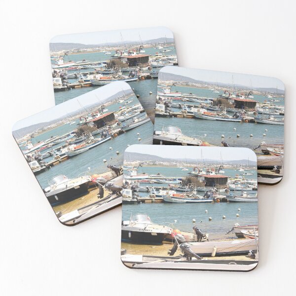 Item preview, Docked Boats at Coastal Harbour designed and sold by eddiebarronshop.