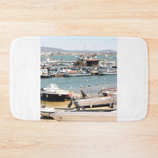 Item preview, Docked Boats at Coastal Harbour designed and sold by eddiebarronshop.