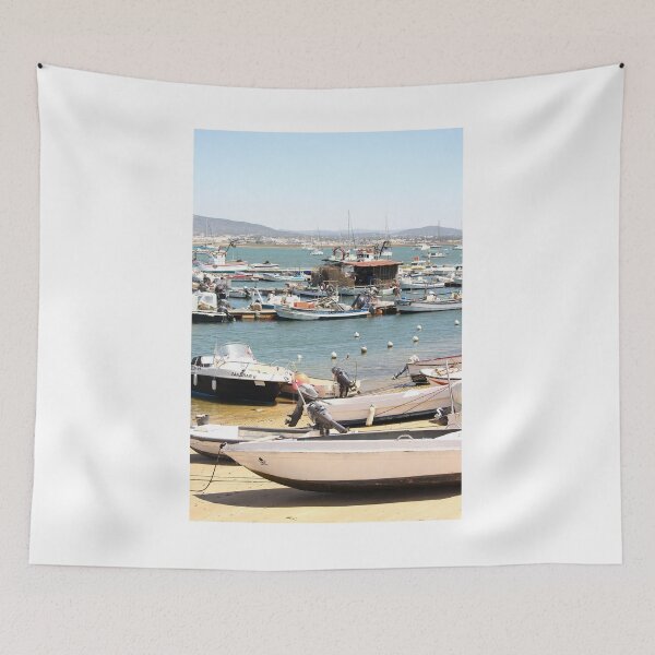Item preview, Docked Boats at Coastal Harbour designed and sold by eddiebarronshop.