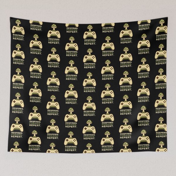 Item preview, Respawn Forage Repeat Gamer Shirt, Cozy Goblin Gaming T-Shirt, Mushroom Controller Graphic Tee, Cottagecore Gamer Gift, Fantasy Gaming Apparel designed and sold by KAYJAY DESIGNS.