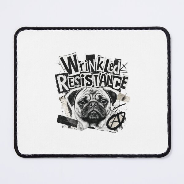 Item preview, Wrinkled Resistance Funny Pug Dog with Attitude designed and sold by AntiqueImages.