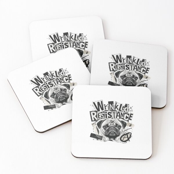 Item preview, Wrinkled Resistance Funny Pug Dog with Attitude designed and sold by AntiqueImages.
