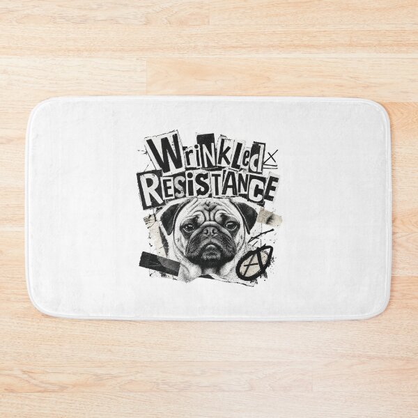 Item preview, Wrinkled Resistance Funny Pug Dog with Attitude designed and sold by AntiqueImages.