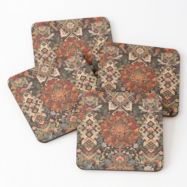 Item preview, Korean Dancheong Autumn Pattern with Hidden Chrysanthemum - Traditional Art designed and sold by SOOstudio73.