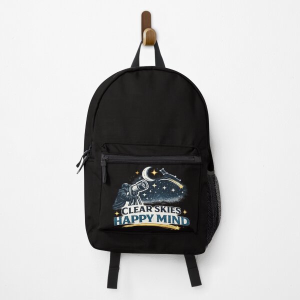 Item preview, Clear Skies, Happy Mind – Amateur Astronomy Telescope Retro Design designed and sold by Tadeusz1.