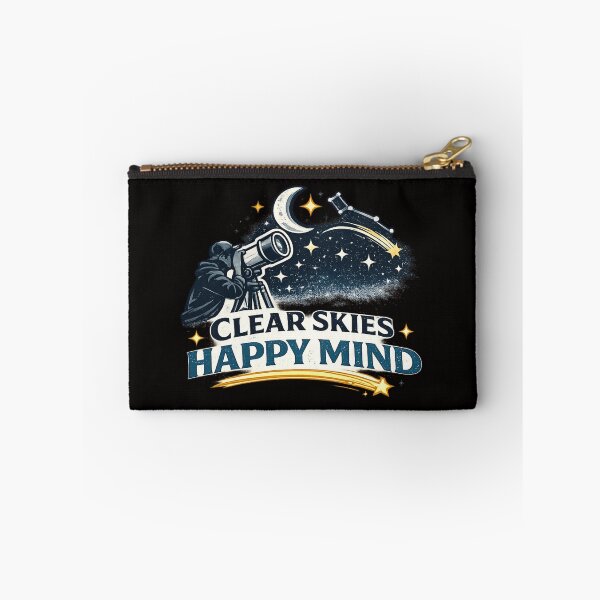 Item preview, Clear Skies, Happy Mind – Amateur Astronomy Telescope Retro Design designed and sold by Tadeusz1.