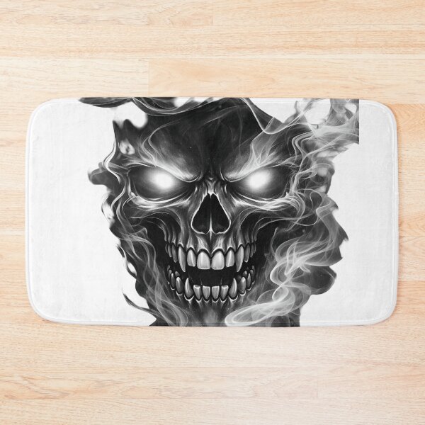 Item preview, Smoke Skull Glowing Eyes – Dark Gothic Fantasy Art designed and sold by RON-FASHION.