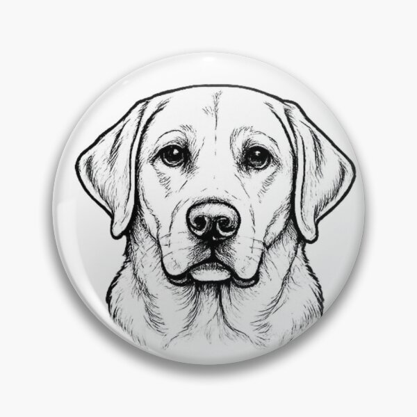 Artikelvorschau, Labrador Retriever Strichzeichnung | Hochwertiges Schwarz-Weiß-Hundeporträt | Minimalistische Haustierillustration entworfen und verkauft von zenithviv.