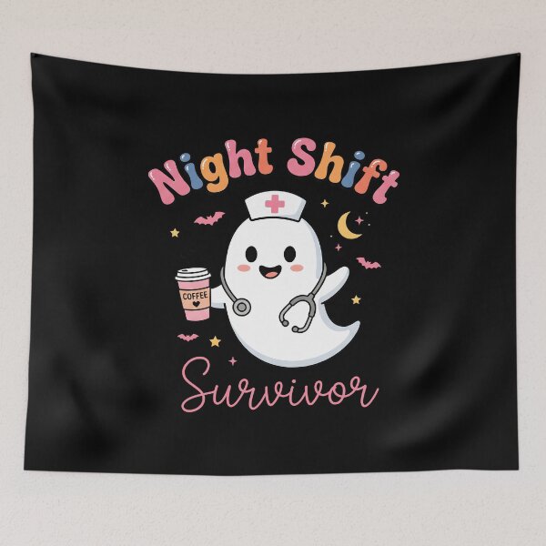 Item preview, Night Shift Survivor Cute Nurse Ghost Kawaii Halloween designed and sold by fawzimorsy.