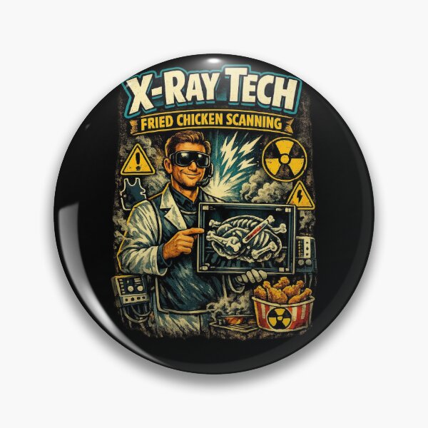 Item preview, X-Ray Tech Fried Chicken Scanning Funny Radiology Art designed and sold by Timeless Junction.