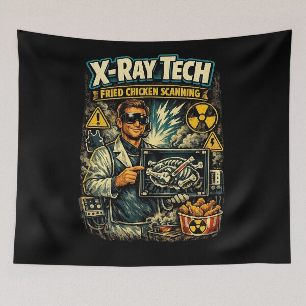 Item preview, X-Ray Tech Fried Chicken Scanning Funny Radiology Art designed and sold by Timeless Junction.