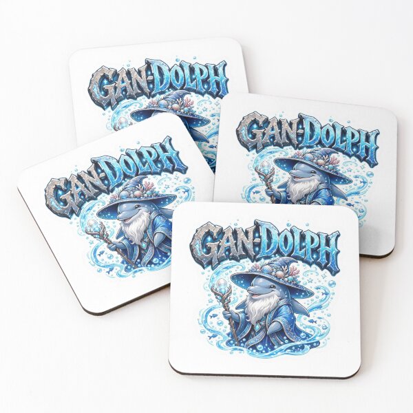 Item preview, GAN-DOLPH Wise Dolphin Wizard Wordplay Sticker designed and sold by Imaginarium of Chaos falcon88 .