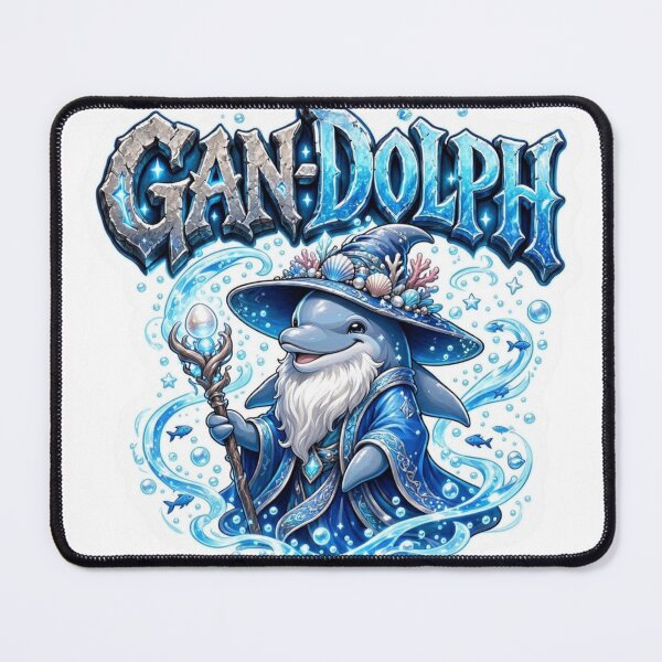 Item preview, GAN-DOLPH Wise Dolphin Wizard Wordplay Sticker designed and sold by Imaginarium of Chaos falcon88 .