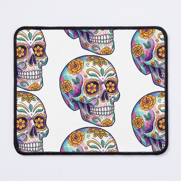 Item preview, Colorful Floral Sugar Skull Illustration | Mexican Calavera Day of the Dead Art designed and sold by Ecocrushstudio.