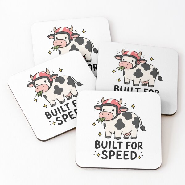 Item preview, Built For Speed Cow Sticker designed and sold by MonkiFlipp.