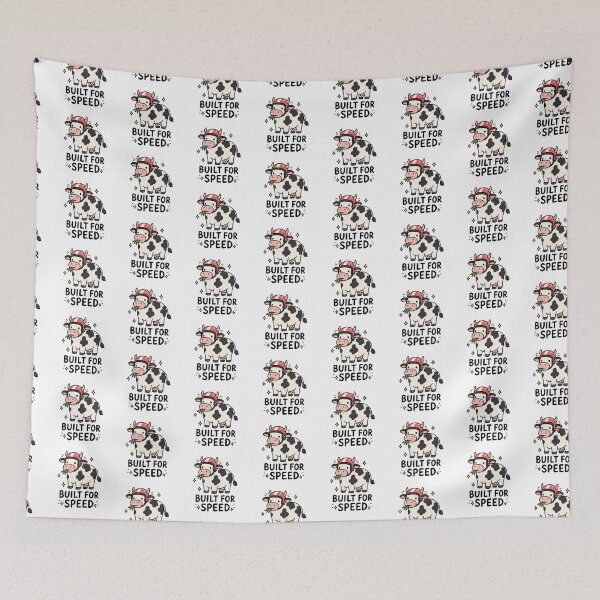 Item preview, Built For Speed Cow Sticker designed and sold by MonkiFlipp.