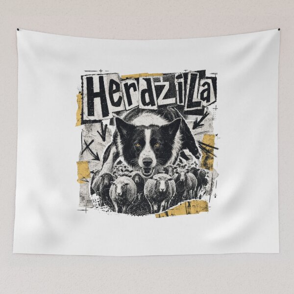 Item preview, HerdZilla Border Collie Dog Herding Sheep designed and sold by AntiqueImages.