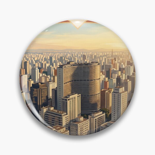 Item preview, São Paulo Brazil Vintage Travel Poster – Copan Building & Skyline designed and sold by Bomax121.