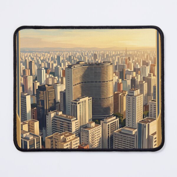 Item preview, São Paulo Brazil Vintage Travel Poster – Copan Building & Skyline designed and sold by Bomax121.