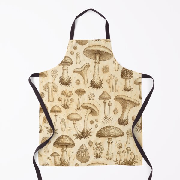 Item preview, Vintage Mushroom Botanical Sketch Pattern Art designed and sold by bvdesignart.