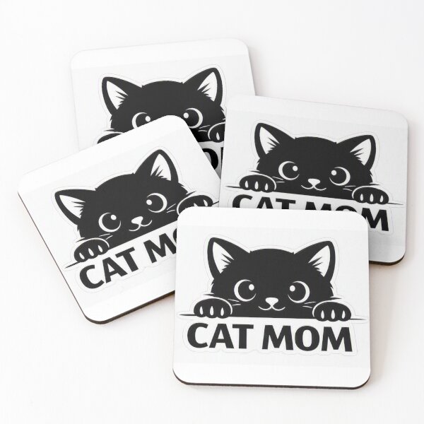 Item preview, Black kitten looking over CAT LOVER quote on a white background  designed and sold by wallartofmio.