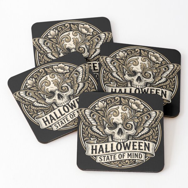 Item preview, Halloween State of Mind Vintage Skull Moth Botanical Spooky designed and sold by TeNovaStudio.