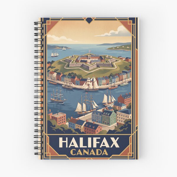 Item preview, Halifax Canada Vintage Travel Poster – Citadel & Harbour designed and sold by Bomax121.
