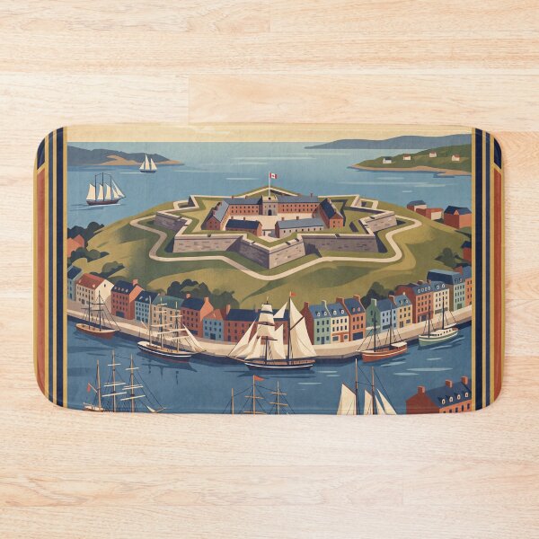 Item preview, Halifax Canada Vintage Travel Poster – Citadel & Harbour designed and sold by Bomax121.
