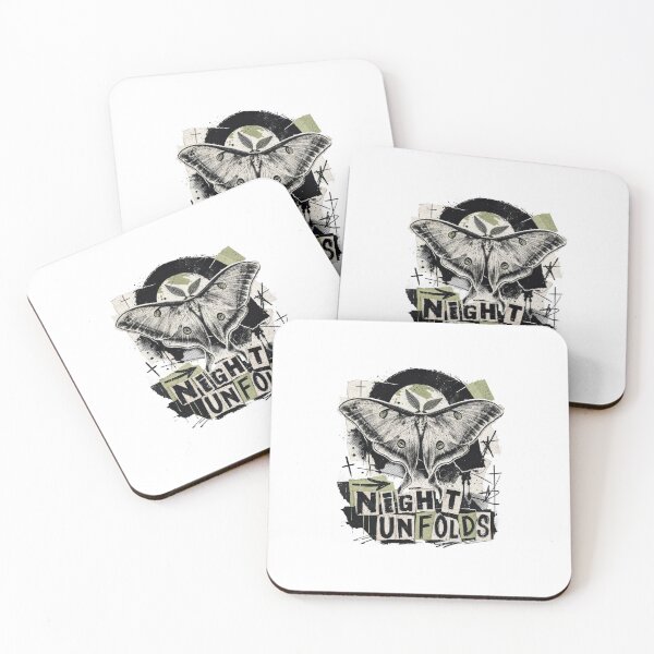 Item preview, Nocturnal Moth Night Unfolds Grunge Collage designed and sold by AntiqueImages.