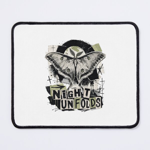 Item preview, Nocturnal Moth Night Unfolds Grunge Collage designed and sold by AntiqueImages.