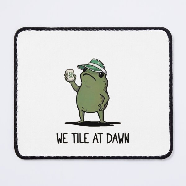 Item preview, We Tile At Dawn Mahjong - Funny Frog designed and sold by Gbriel3.