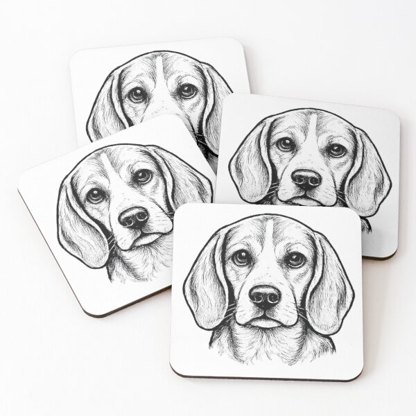 Item preview, Beagle Line Art | Premium Minimalist Dog Portrait | Black & White Illustration designed and sold by zenithviv.