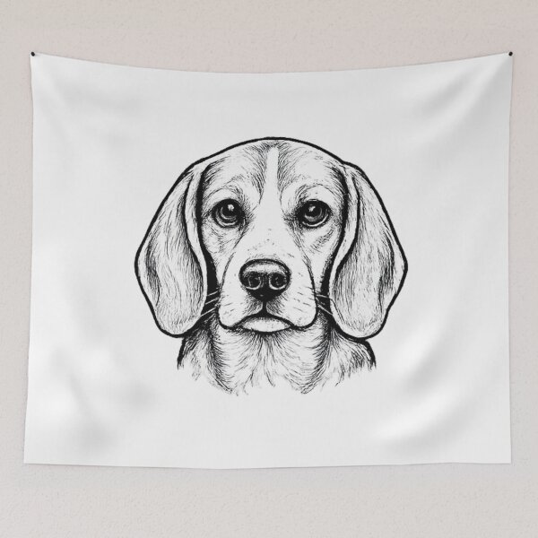 Item preview, Beagle Line Art | Premium Minimalist Dog Portrait | Black & White Illustration designed and sold by zenithviv.
