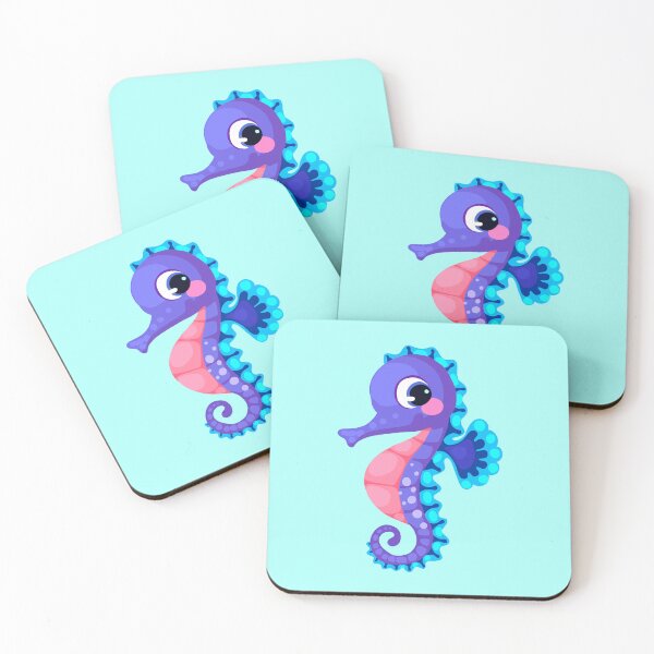 Item preview, Cute Purple Seahorse Cute Cartoon Ocean Animal designed and sold by SolutionsArt.