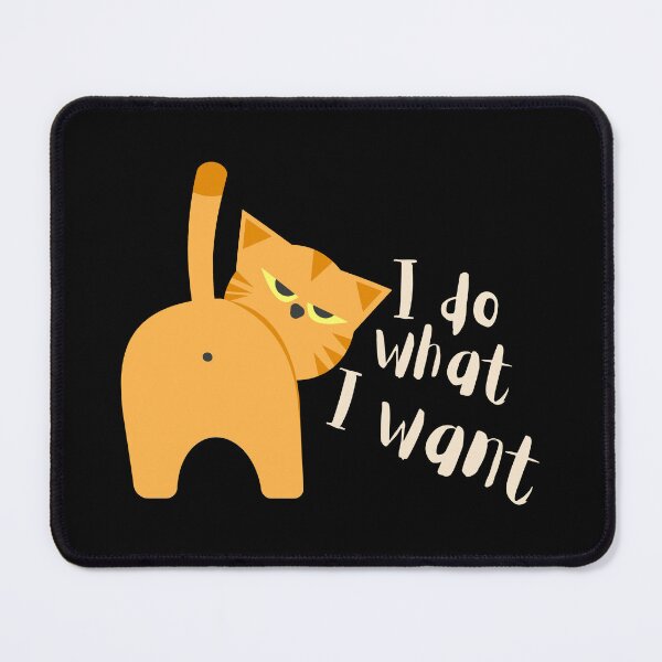 Item preview, I Do What I Want – Grumpy Animal Ginger Cat Minimalist Funny Cat Lover Gift designed and sold by Artycom.