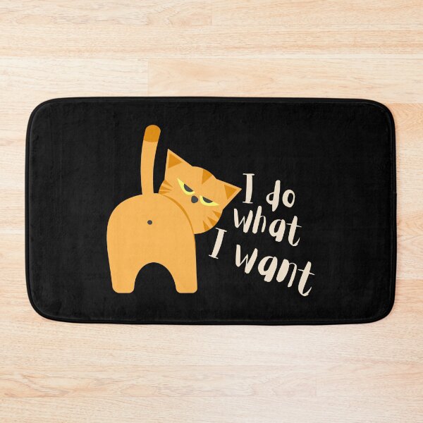 Item preview, I Do What I Want – Grumpy Animal Ginger Cat Minimalist Funny Cat Lover Gift designed and sold by Artycom.